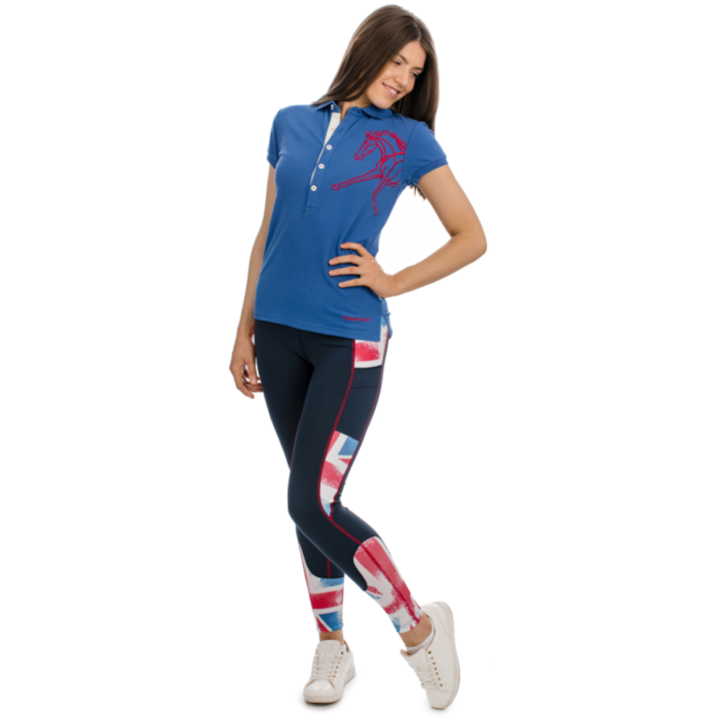 Horseware Limited Edition Union Jack Riding Tights - Navy/UK Flag-3
